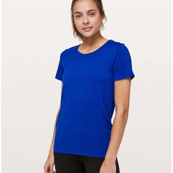 lululemon athletica Tops - #101 Lululemon Swiftly Tech Short Sleeve *Relaxed Fit Jet Stream Sz 10